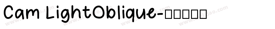 Cam LightOblique字体转换
